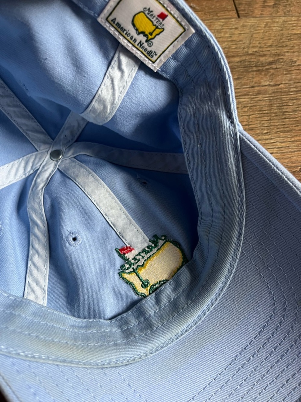 Masters Golf Hat Augusta National Dad Cap Blue Embroidered Logo Strapback Preppy - Picture 9 of 13